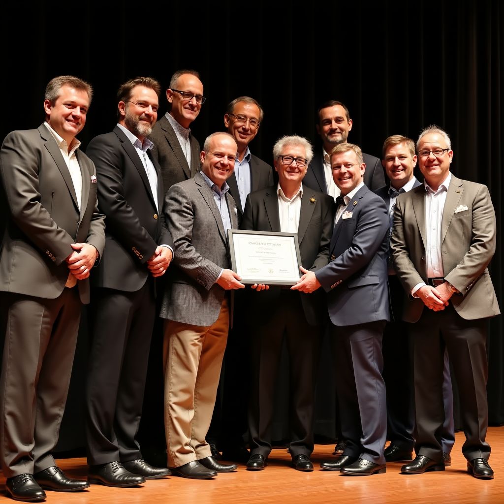 Wild North team receiving conservation award